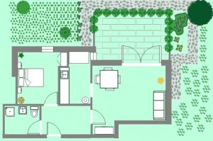 Apartmány Novalja - Villa Margareta Novalja - Apartmány Zelená Plán Apartments Novalja - Villa Margareta Novalja - Green Apartment Floorplan
